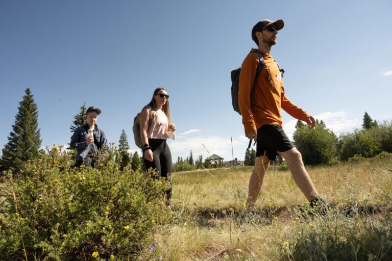 Students hiking