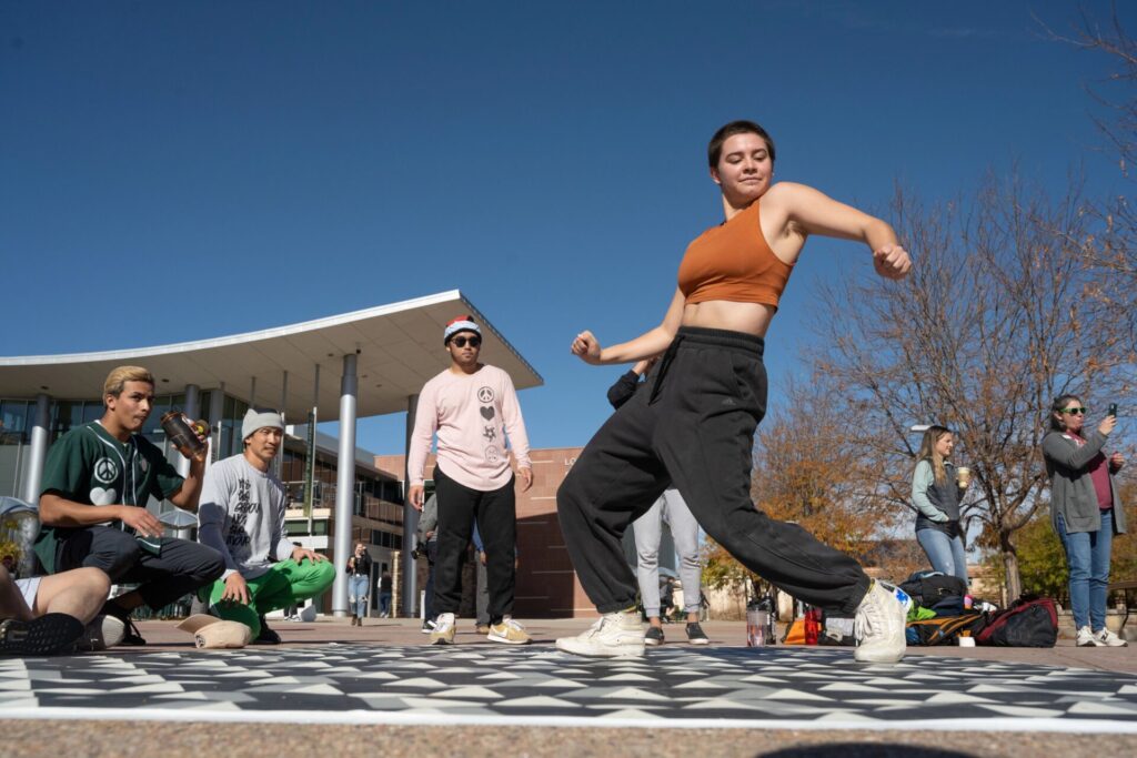 Student dancing at the Student Center