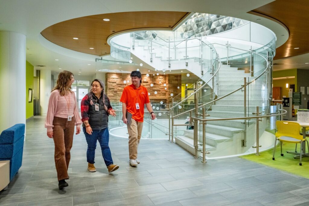 Students walking in the Student Center